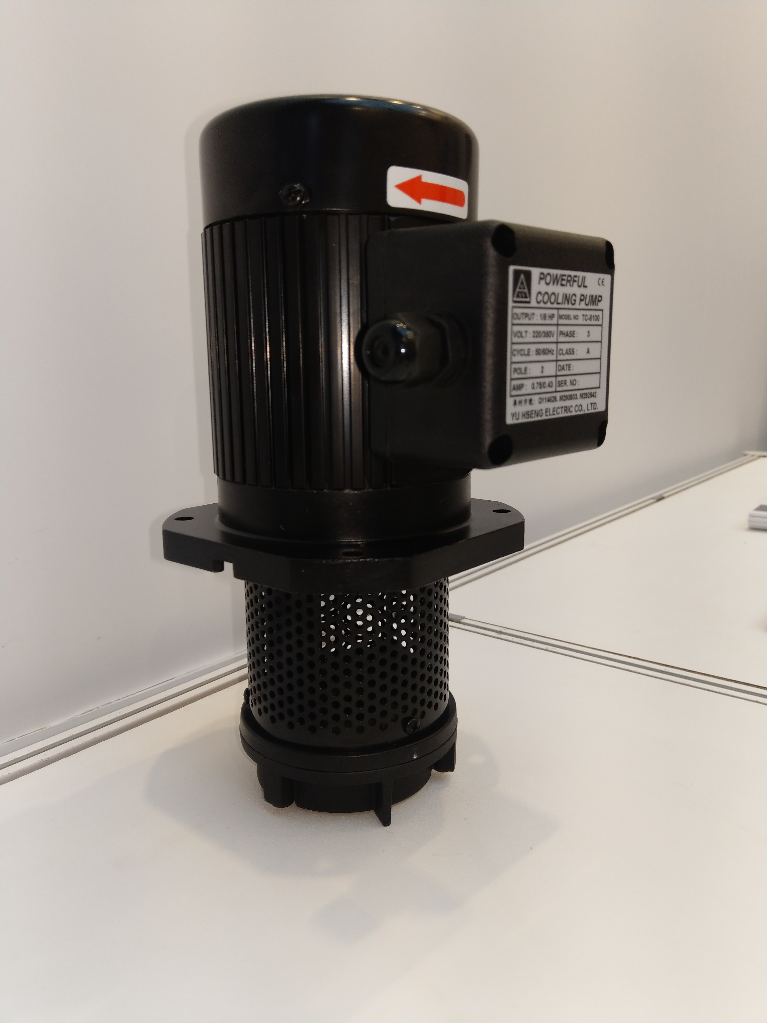 TC-8100 1/8HP Machinery Coolant pump immersion 100 mm (4"), Lathe Saw Cutting Drilling Machine Circulation